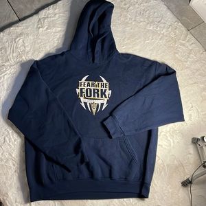 fear the fork navy blue hoodie